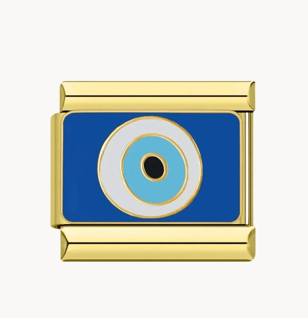 Mauvais œil fond bleu - Italian Charms France