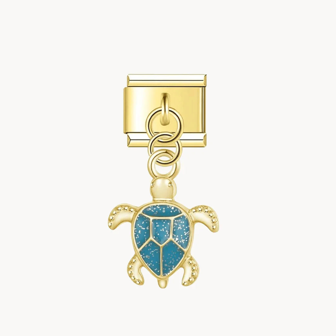 Pendentif tortue bleue - Italian Charms France