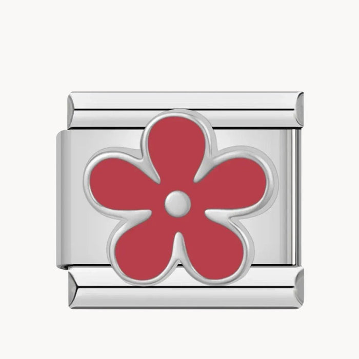 Charm fleur rouge