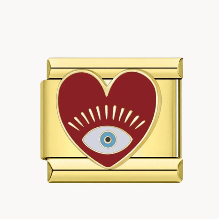 Cœur rouge or