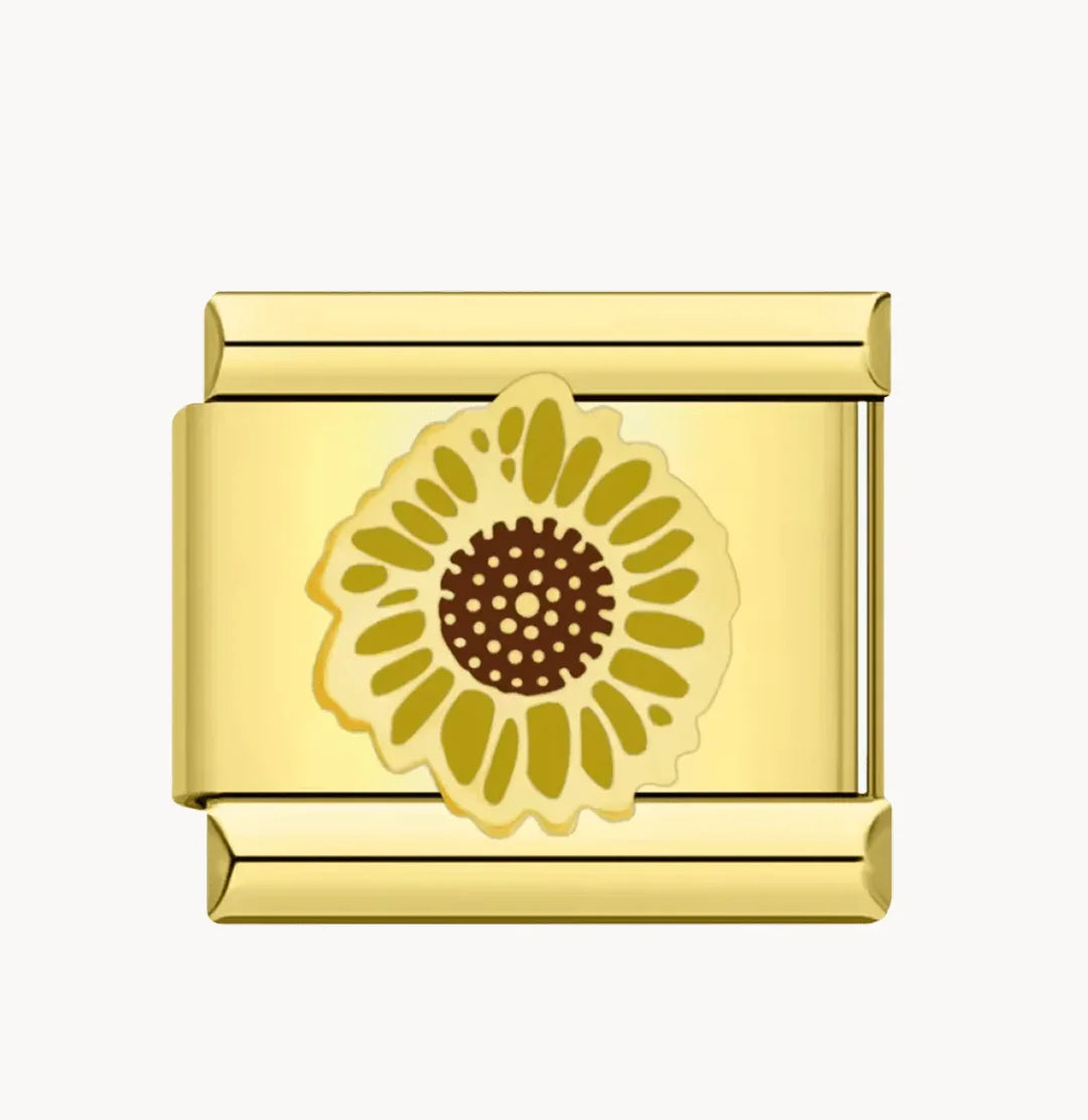 Fleur jaune doré - Italian Charms France