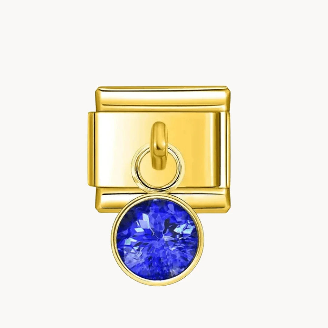 Pierre suspendue bleue foncé